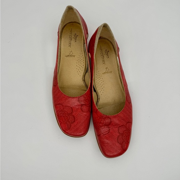 ICON Los Angeles, Red Kimono,, low heel, ballet sz 9 - Picture 2 of 10